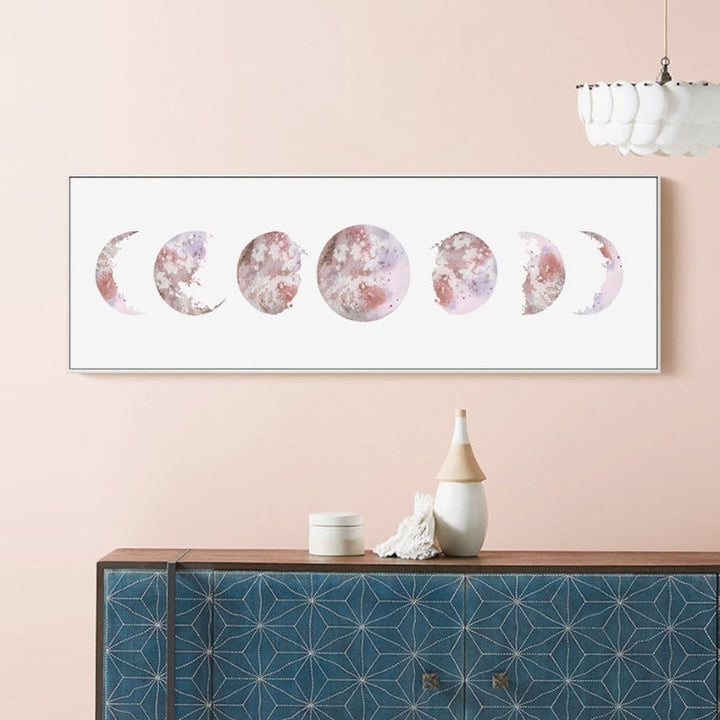 Moderne Raum Verschiedene Mondphasen Drucke - Leinwand Wandkunst Malerei
