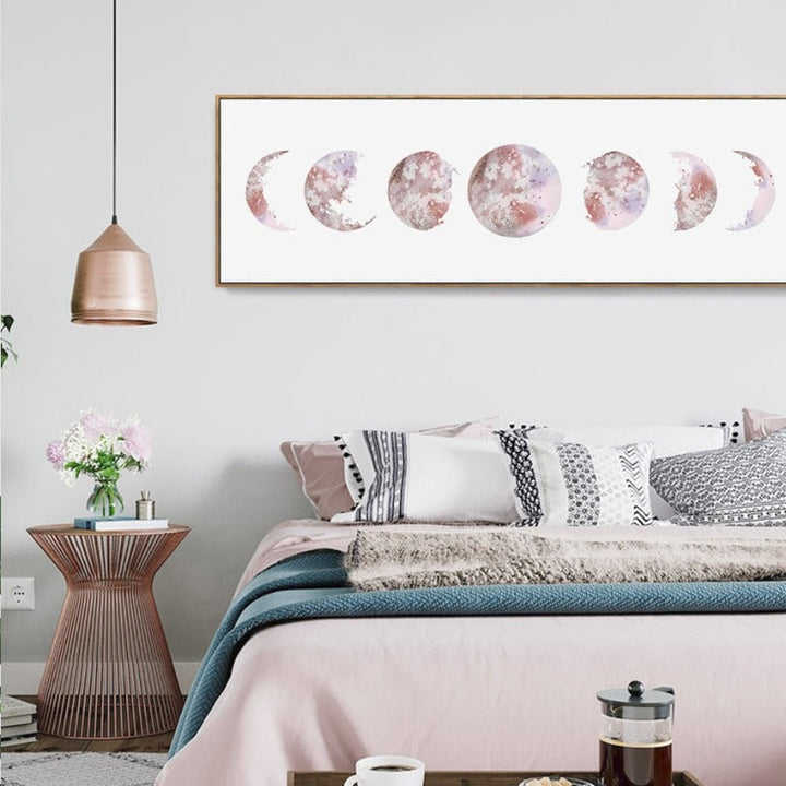 Moderne Raum Verschiedene Mondphasen Drucke - Leinwand Wandkunst Malerei