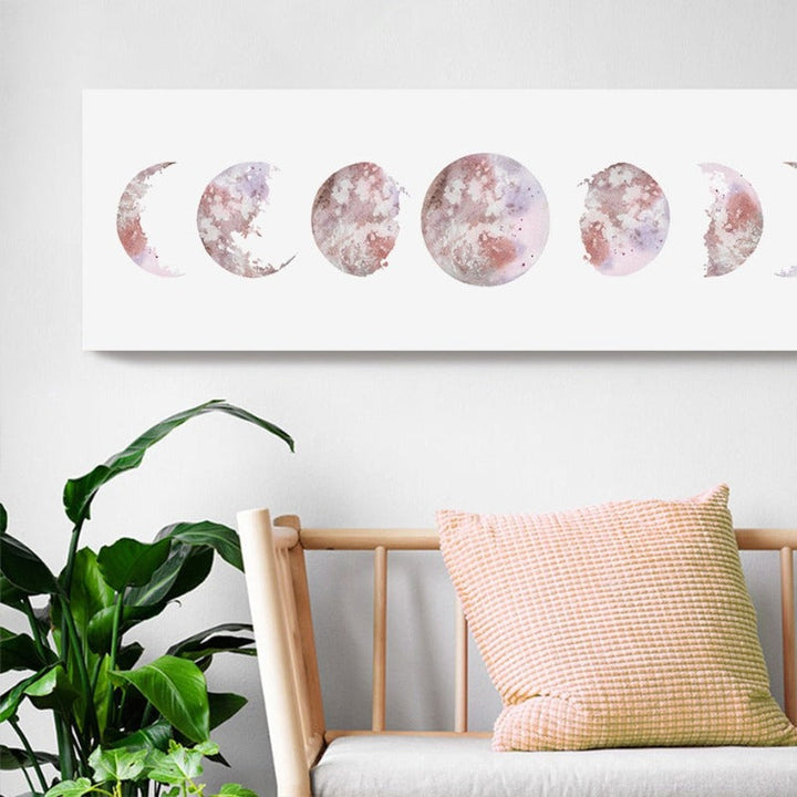 Moderne Raum Verschiedene Mondphasen Drucke - Leinwand Wandkunst Malerei