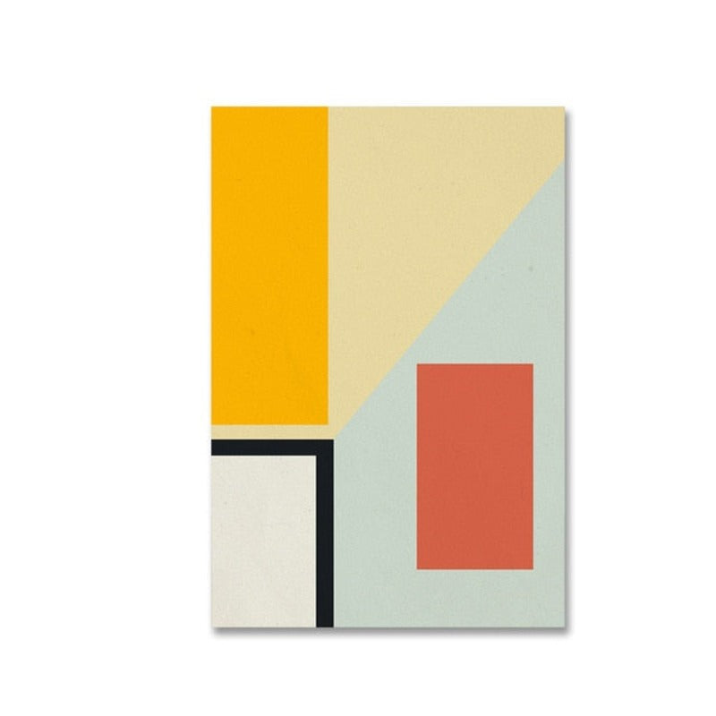 Skandinavische geometrische Drucke Poster Nordisch - Leinwandbild