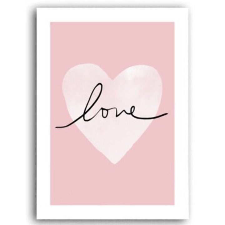 Pink Sweet-Heart Skandinavien - Leinwand Wandkunst Malerei