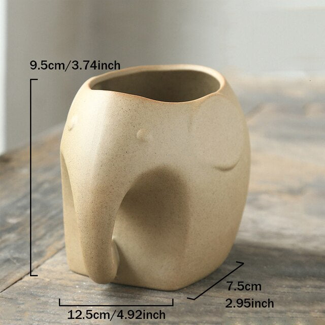 Elephant Minimalistische Keramik Blumentopf