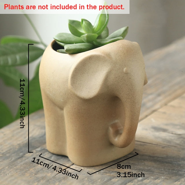Elephant Minimalistische Keramik Blumentopf