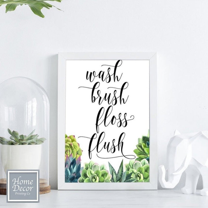 Modern Wash Pinsel Floss Flush Kaktus Druck - Leinwand Wandkunst Malerei
