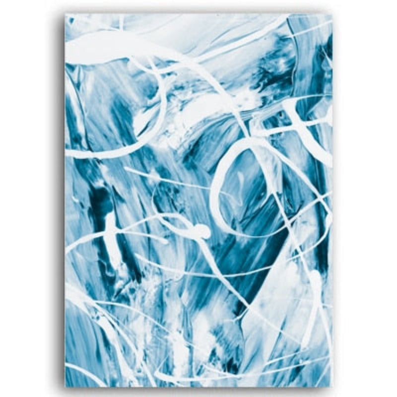 Blaue abstrakte Leinwandgemälde Wand - Leinwand Wandkunstgemälde