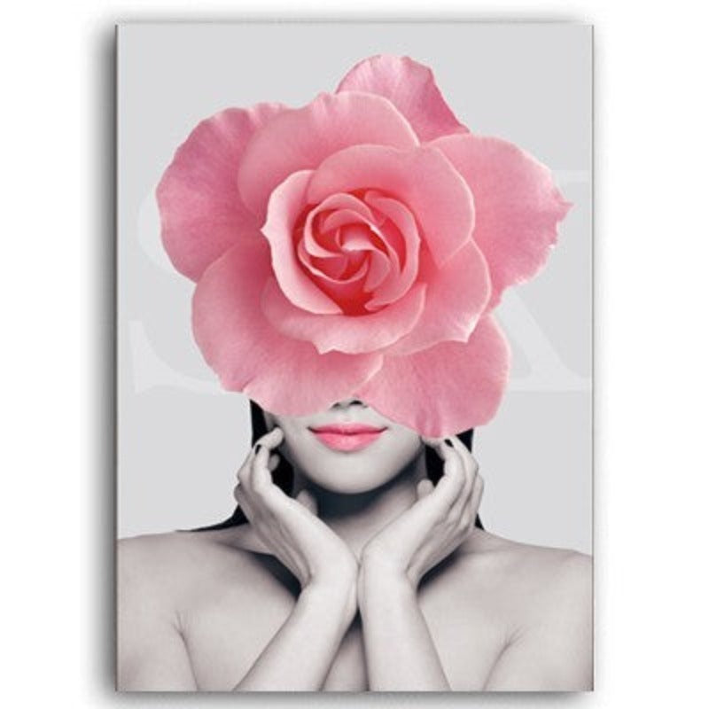 Pink Flower - Leinwand Wandkunst Malerei