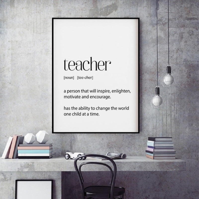 Lehrergeschenke – Definition der Wertschätzung – Leinwandbild
