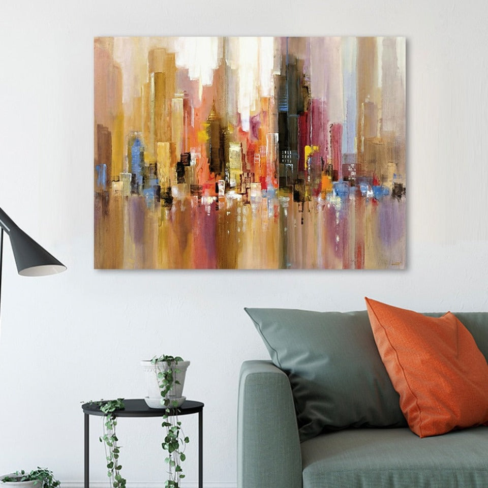 Spiegelbild der Stadt – Leinwandbild