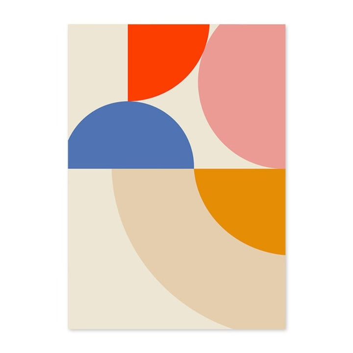 Geometrischer Farbblock-Poster und Drucke - Leinwand Wandkunst Malerei