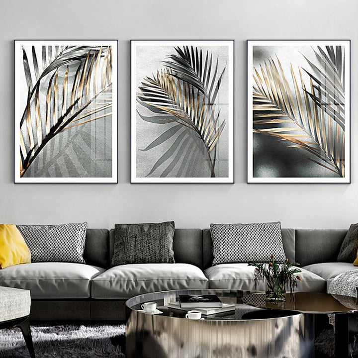 Tiefe Palmblätter - Leinwand Wandkunst Malerei