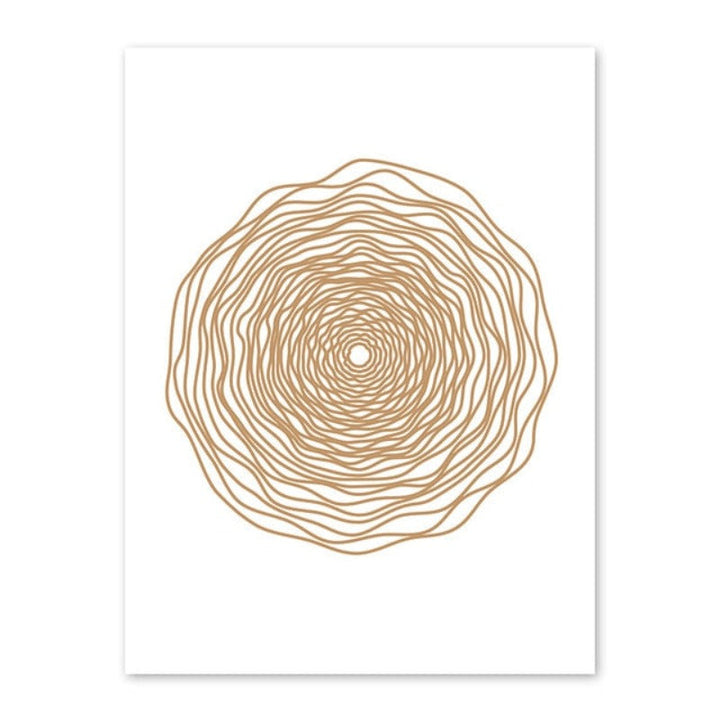 Minimalistische Geometrische Abstrakte Kreis - Leinwand Wandkunst Gemälde