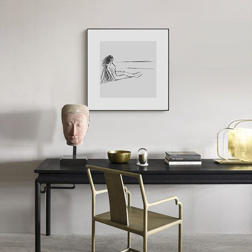 Geometrische Europa Figur - Leinwand Wandkunst Gemälde