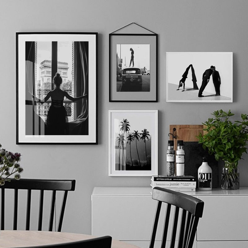 Abstract Skandinavien Schwarz Weiß Wandkunst Bilder - Leinwand Wandkunst Gemälde