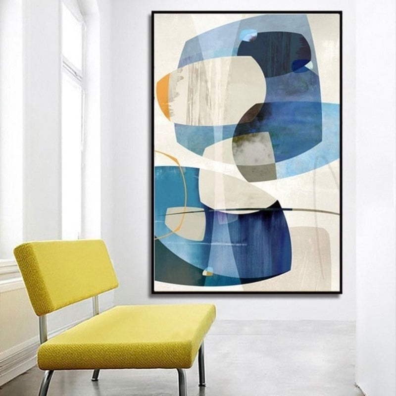 Minimalistische nordische abstrakte Farben - Leinwandbild