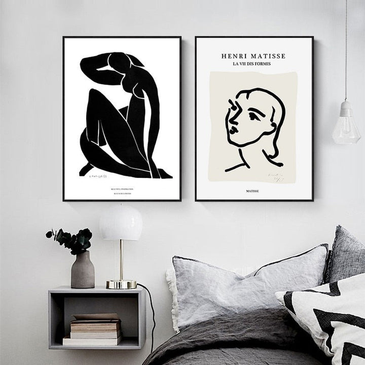 Vintage abstrakte Matisse Linienfigur minimalistisch Europa
