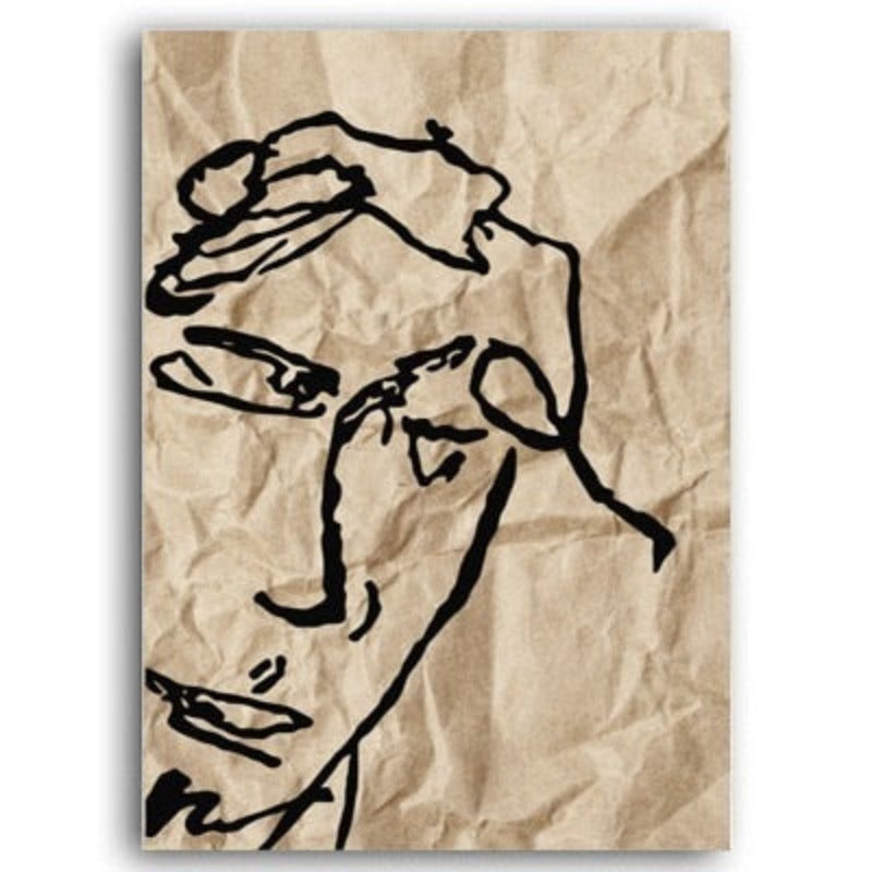 Vintage abstrakte Matisse Linienfigur minimalistisch Europa