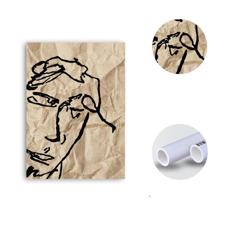 Vintage abstrakte Matisse Linienfigur minimalistisch Europa