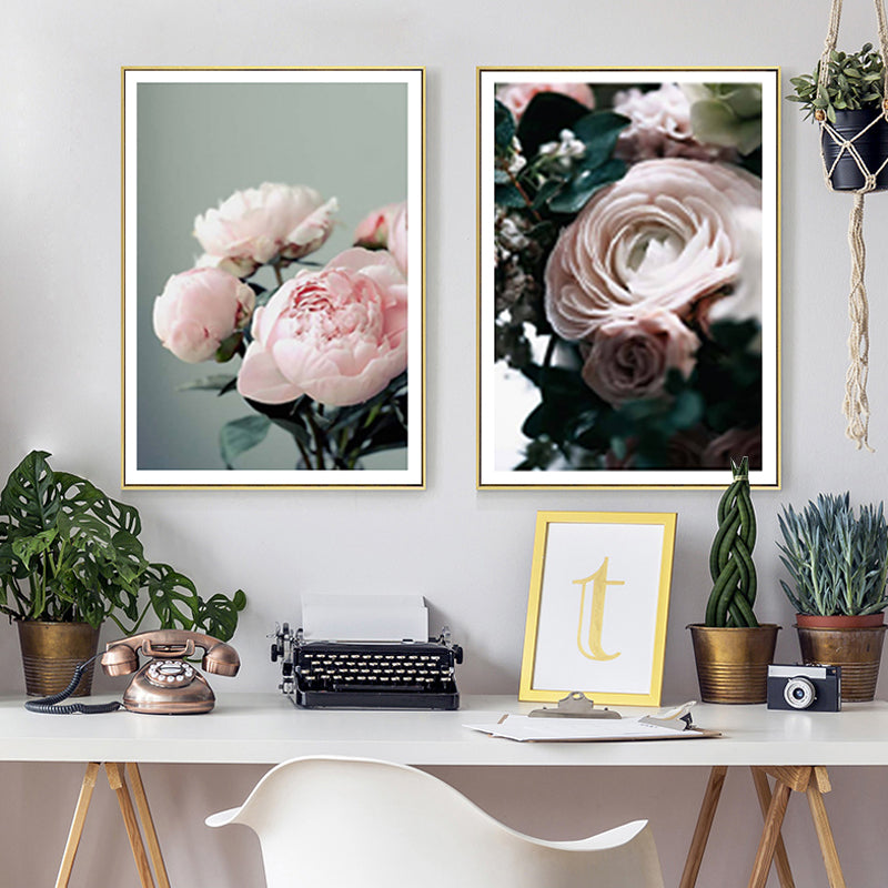Moderne Pfingstrosen-Leinwandgemälde – Galerie für Blumenbilder auf Leinwand