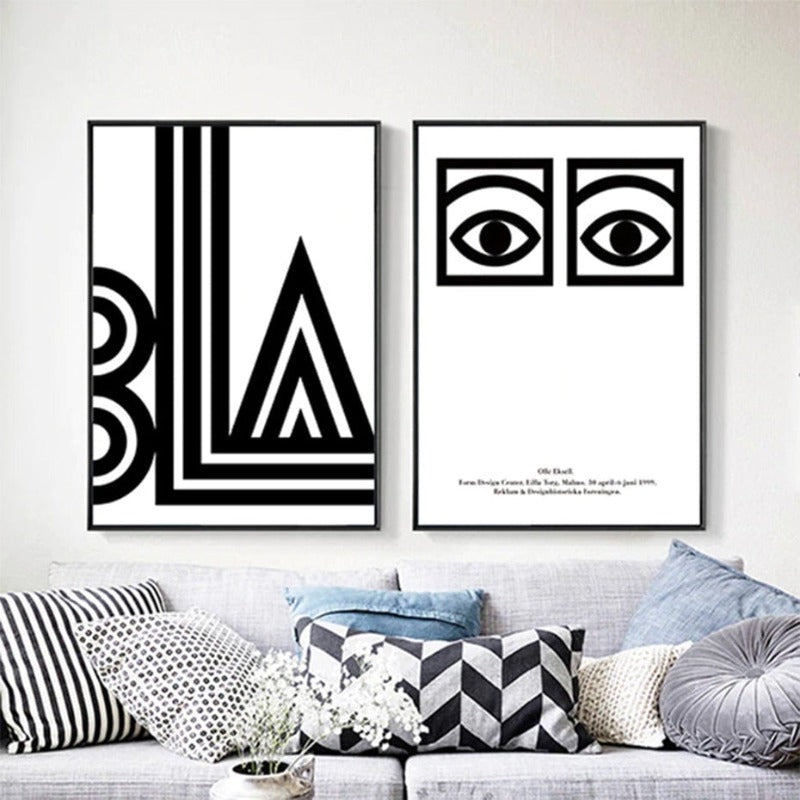 BLA Staring Eyes - Leinwand Wandkunst Gemälde