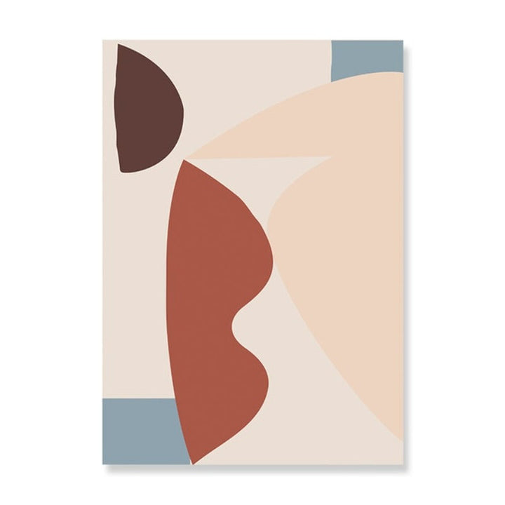Abstracte warme geometrische Designs - Leinwand Wandkunst Malerei