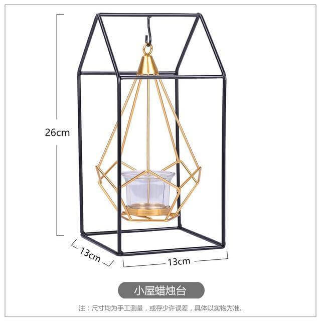 Nordic Gold Geometrischer Metallkerzenhalter | Karnz