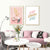 Modernes rosa Mode-Liebesleben-Lachen-Rose - Leinwandbild