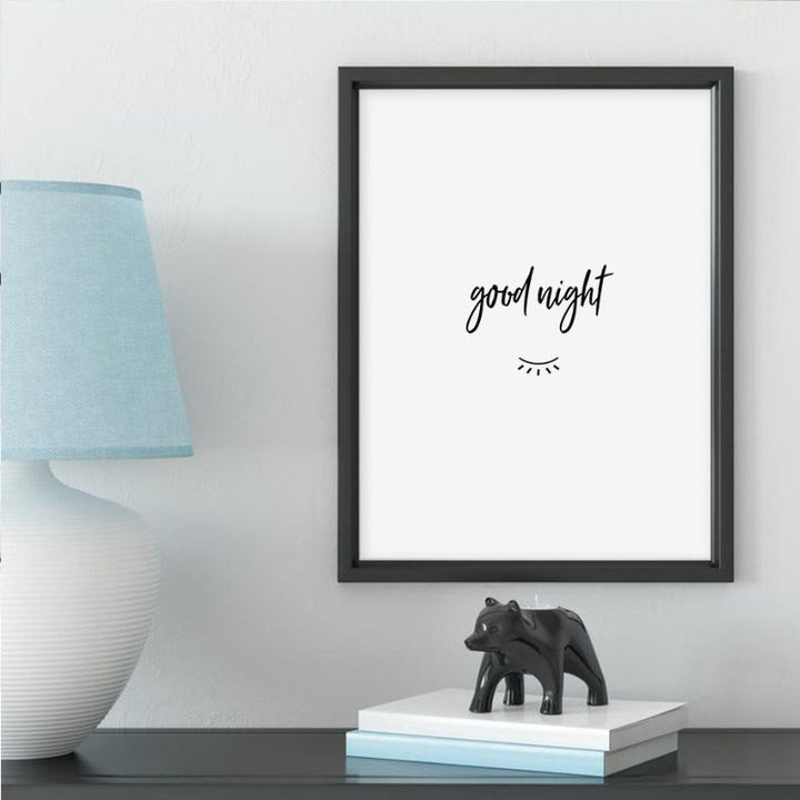 Guten Morgen und Gute Nacht Augen - Leinwand Wandkunst Gemälde