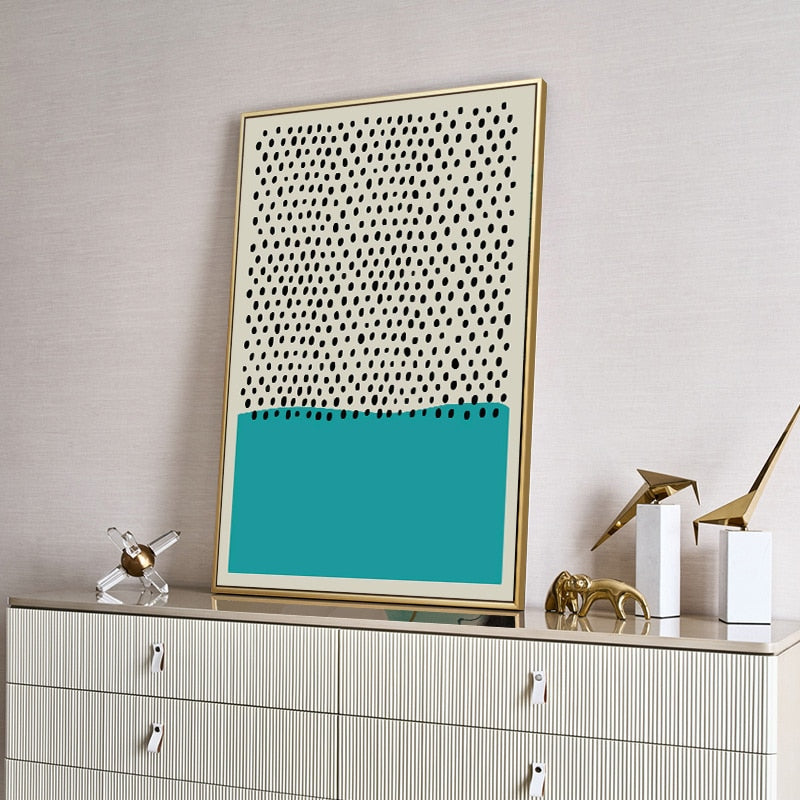 Mehrfarbige abstrakte geometrische Wandkunst – Leinwandbild