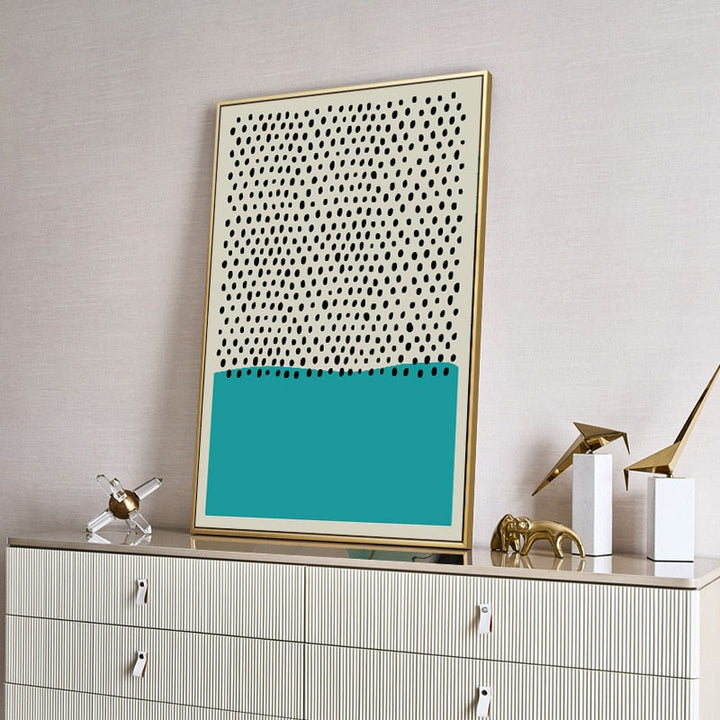 Mehrfarbige abstrakte geometrische Wandkunst – Leinwandbild