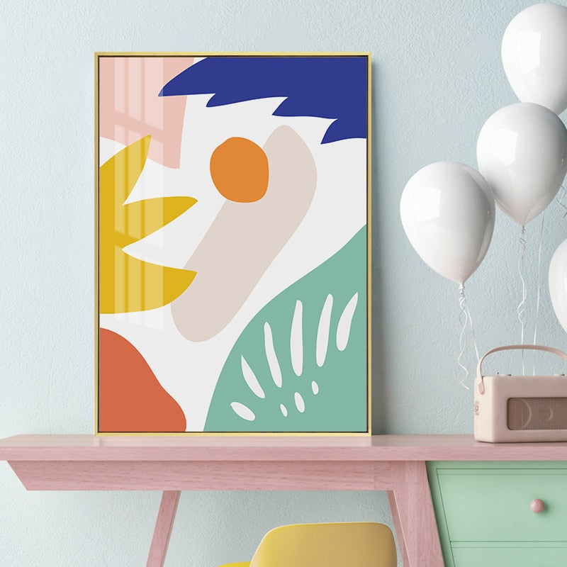 Abstract Skandinavien Bunte Galerie - Leinwand Wandkunst Gemälde