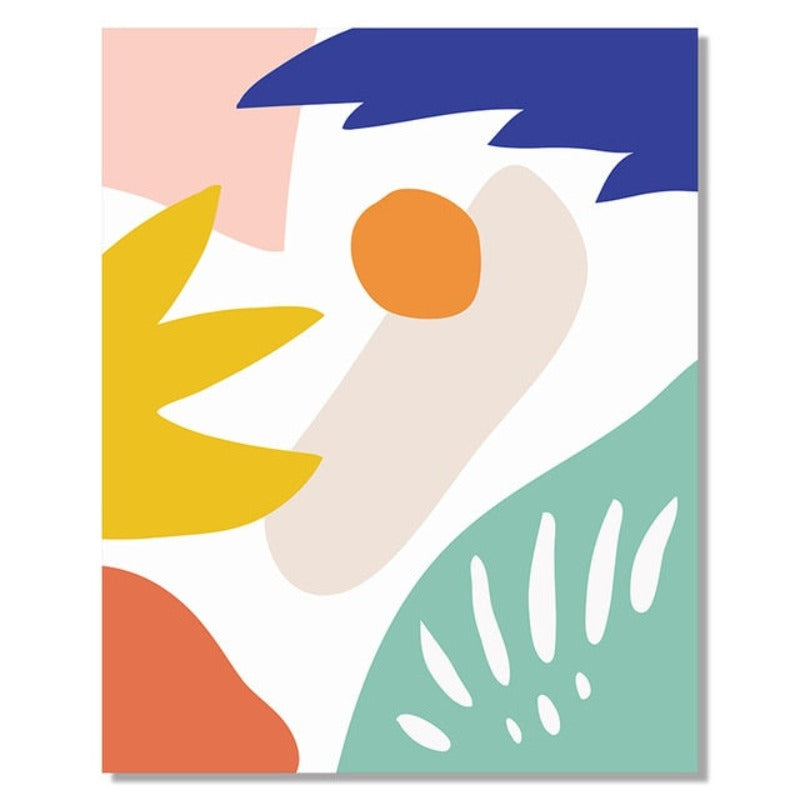 Abstract Skandinavien Bunte Galerie - Leinwand Wandkunst Gemälde