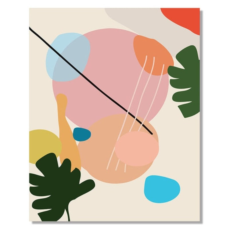 Abstract Skandinavien Bunte Galerie - Leinwand Wandkunst Gemälde