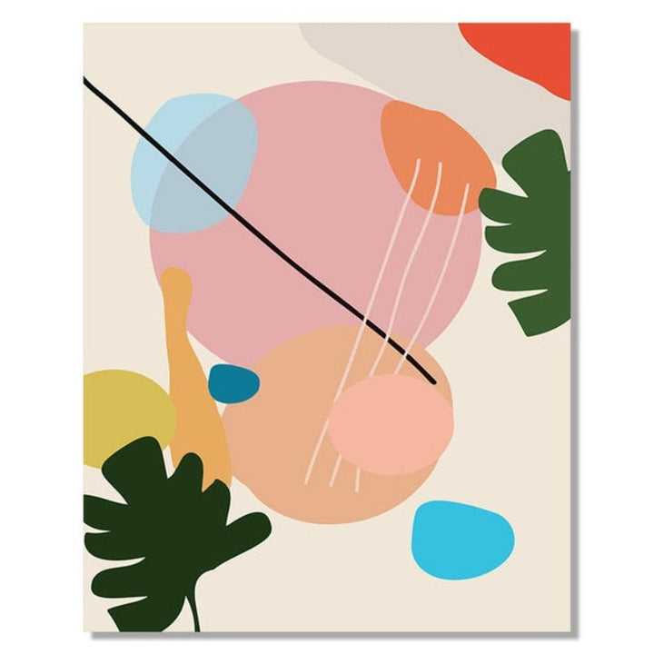 Abstract Skandinavien Bunte Galerie - Leinwand Wandkunst Gemälde