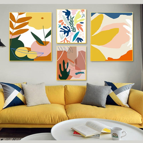 Abstract Skandinavien Bunte Galerie - Leinwand Wandkunst Gemälde