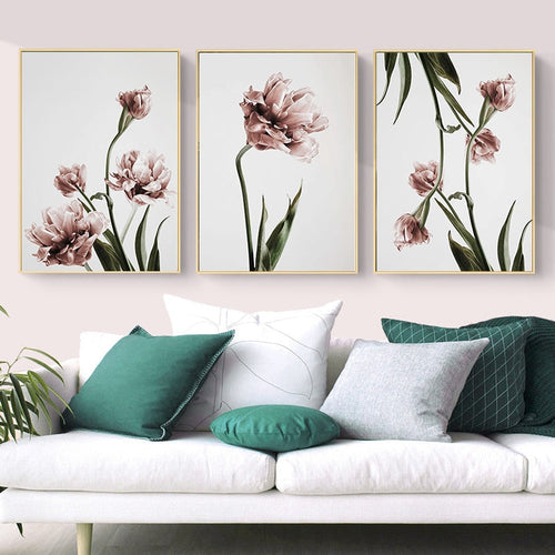 Moderne Tulpenblumen Drucke Wandkunst - Leinwand Wandkunst Malerei