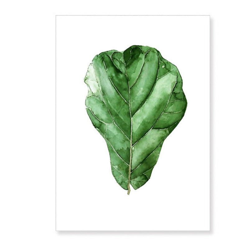 Modernes skandinavisches Alocasia-Blätter-Leinwandbild