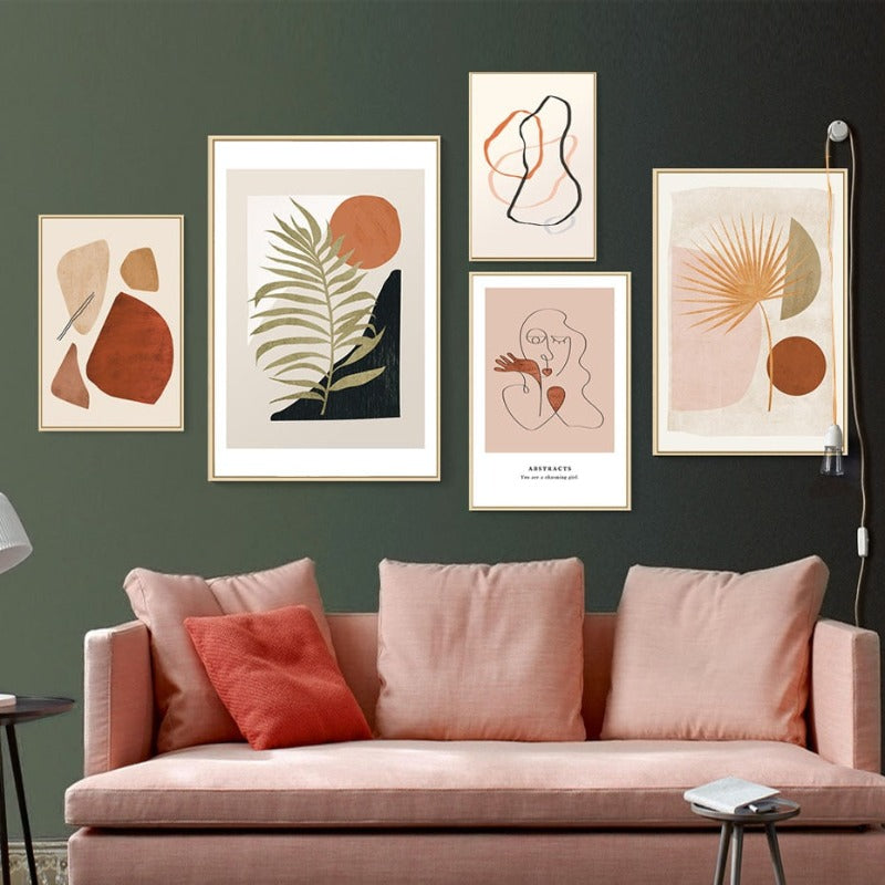 Boho-Stil Galerie - Leinwand Wandkunst Malerei