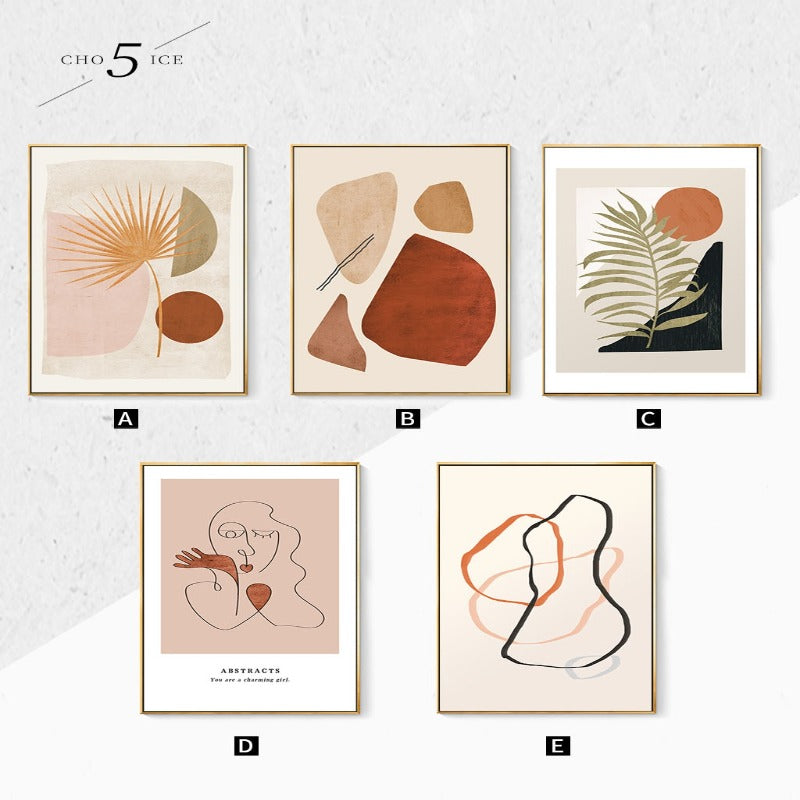 Boho-Stil Galerie - Leinwand Wandkunst Malerei