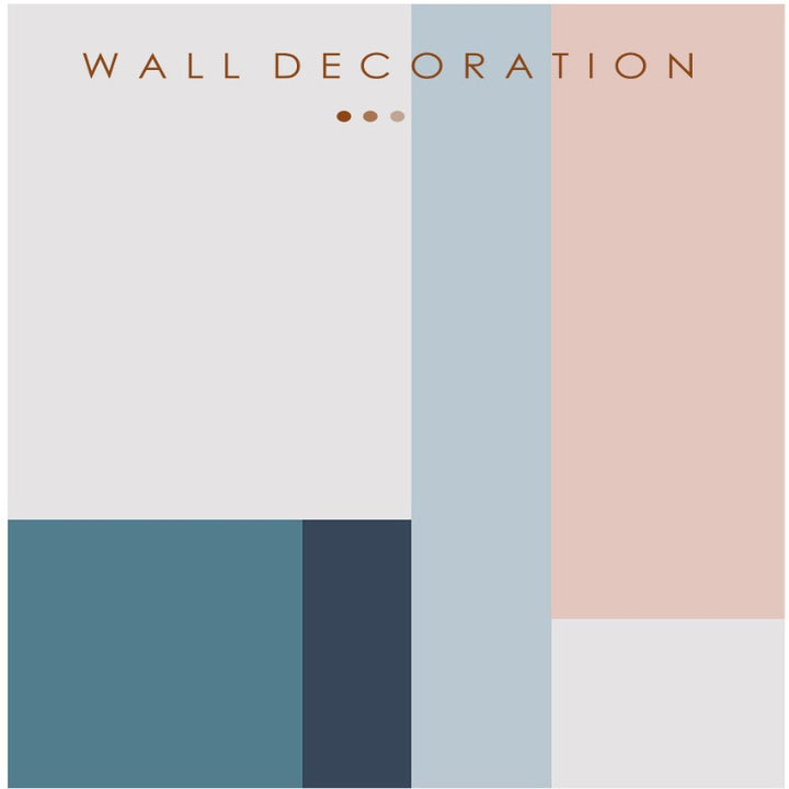 Minimalistische Abstrakte Geometrische Pink Blau - Leinwand Wandkunst Malerei