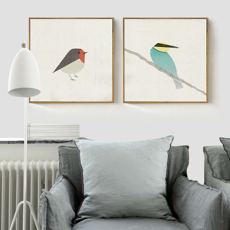 Vögel Robin Bienenfresser - Leinwand Wandkunst Malerei