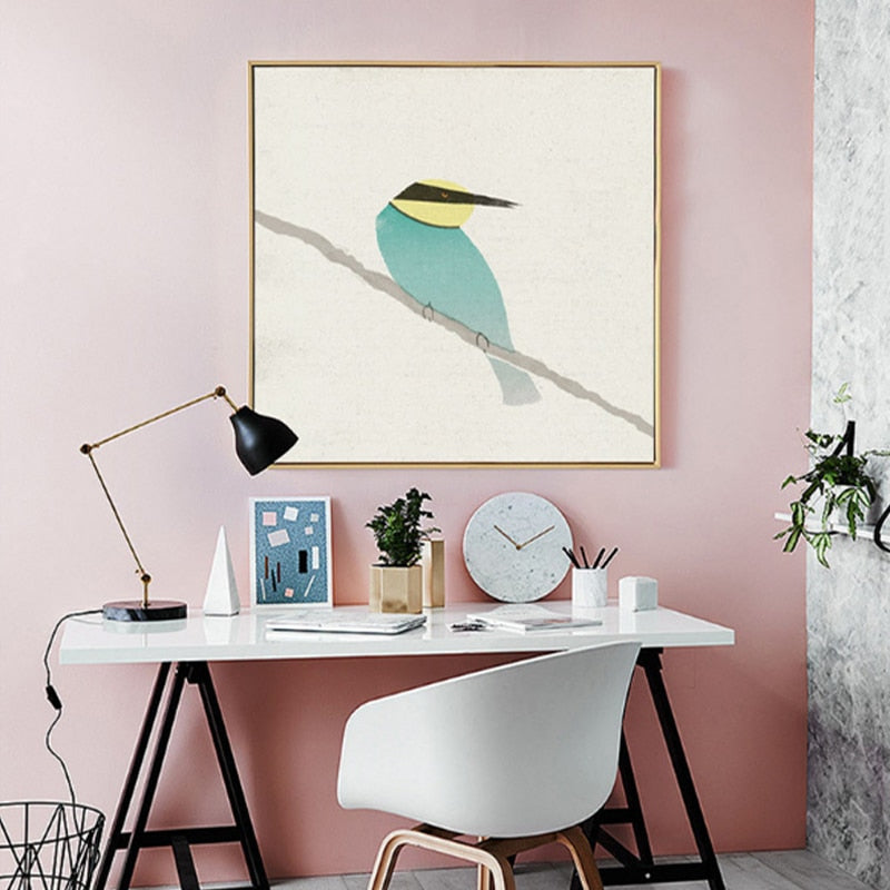 Vögel Robin Bienenfresser - Leinwand Wandkunst Malerei