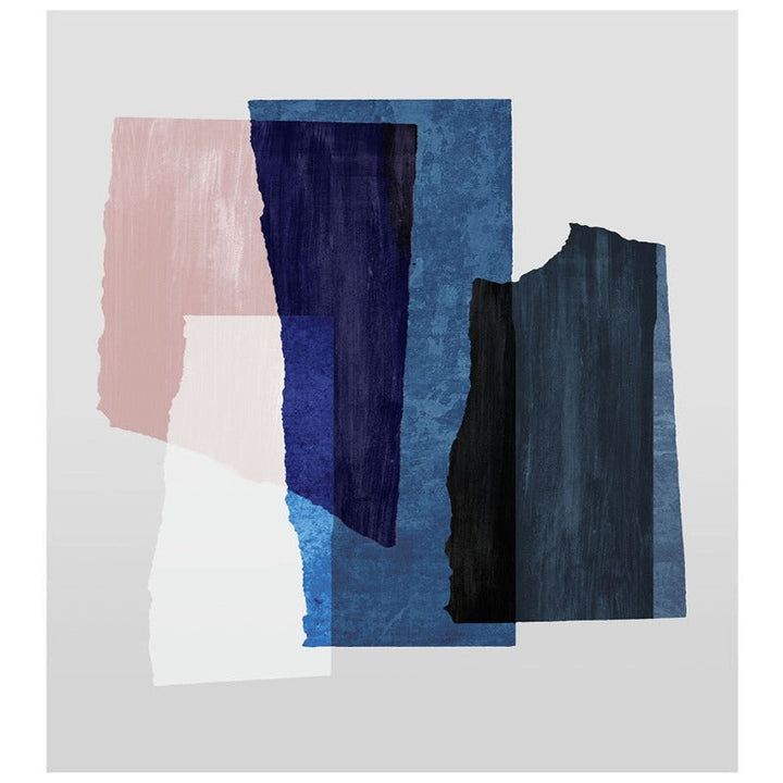 Marmor Blau Pink Drucke - Leinwand Wandkunst Malerei