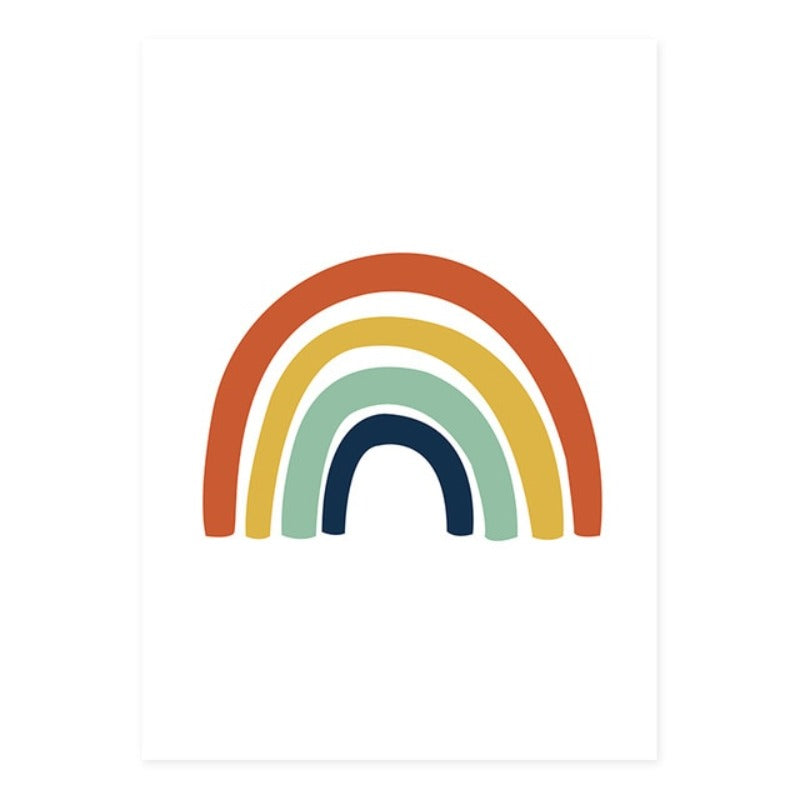 Modernes Regenbogen-Alphabet fürs Kinderzimmer – Leinwandbild