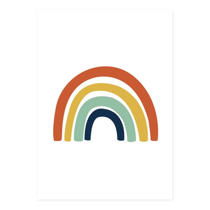 Modernes Regenbogen-Alphabet fürs Kinderzimmer – Leinwandbild