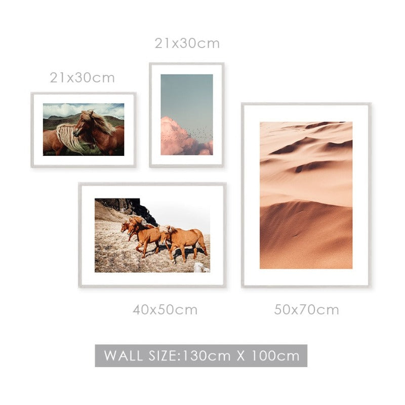 Boho Poster - Leinwand Wandkunst Gemälde