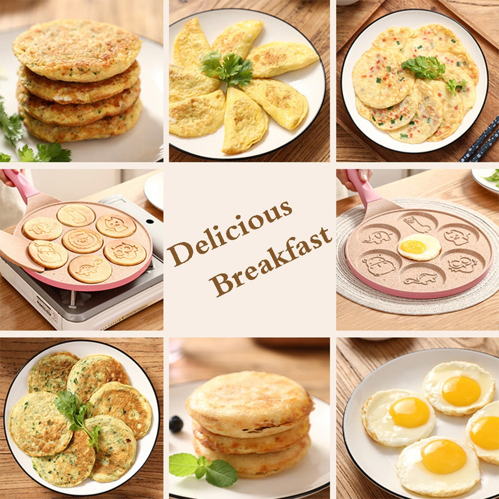 Frühstücks Tier Pfannkuchen Beschichtete Pfanne