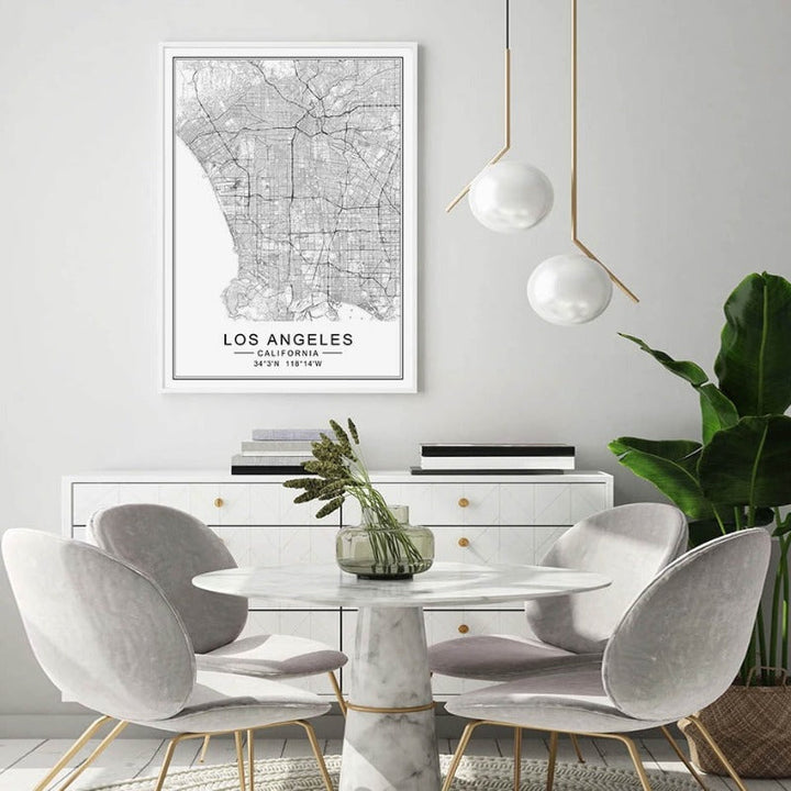 Los Angeles Stadtplan Modernes Gebäude Landschaft