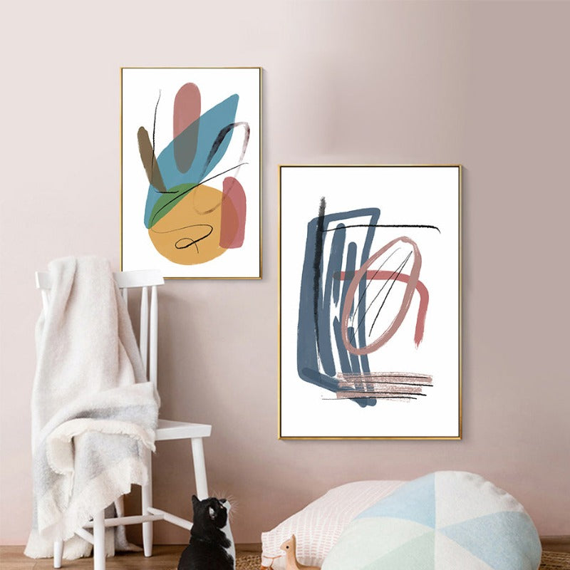 Pinselstriche - Leinwand Wandkunst Gemälde