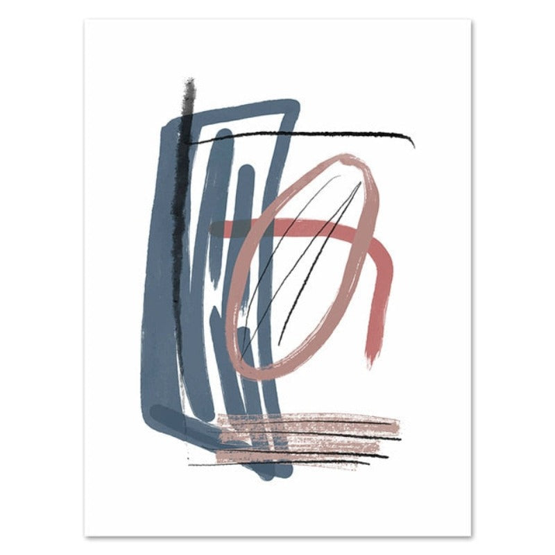 Pinselstriche - Leinwand Wandkunst Gemälde