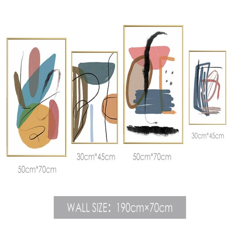 Pinselstriche - Leinwand Wandkunst Gemälde